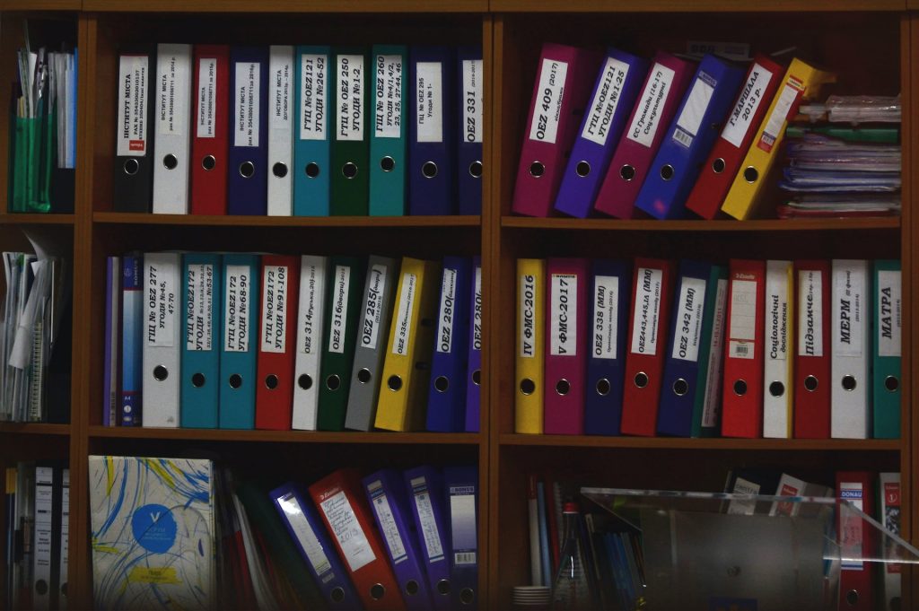 Set of Documents in different racks