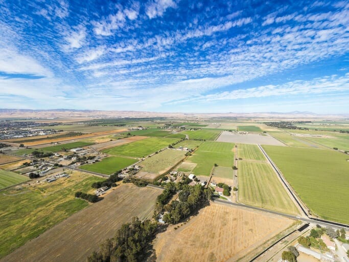 Farm with wonderful aerial view