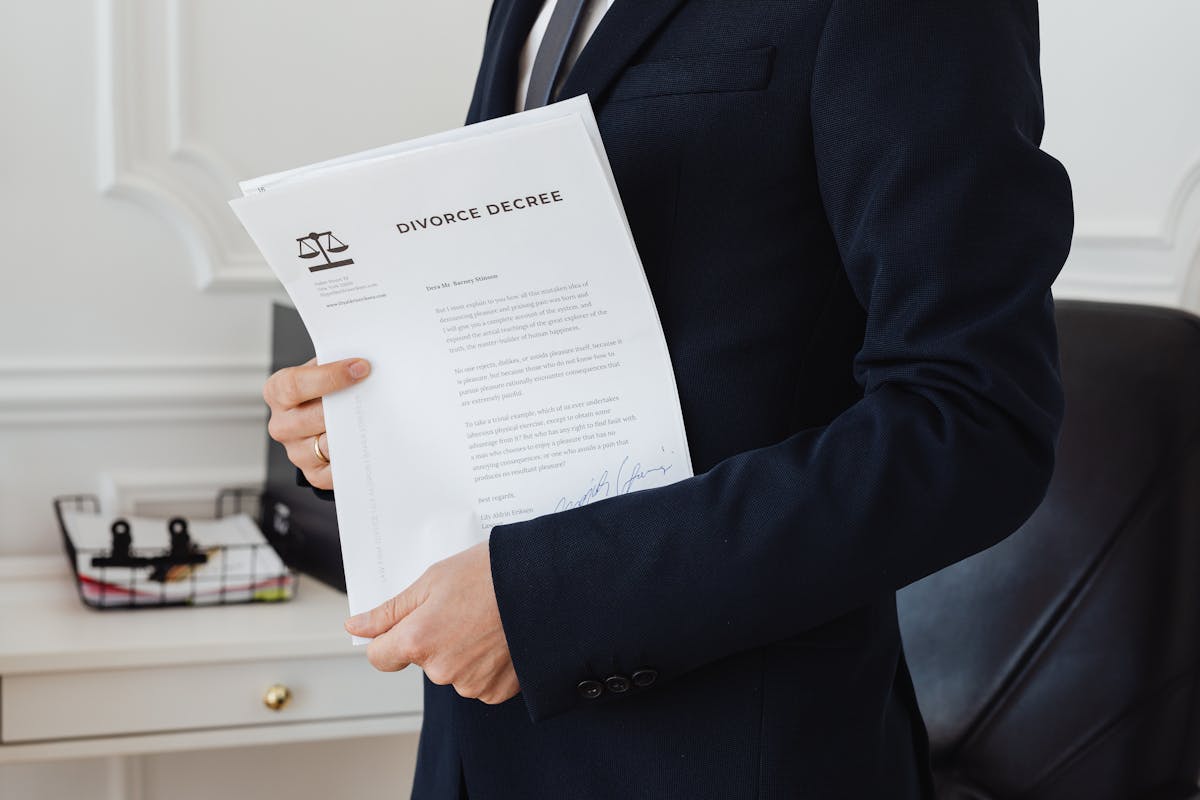 a process server in San Francisco, California holding a legal document